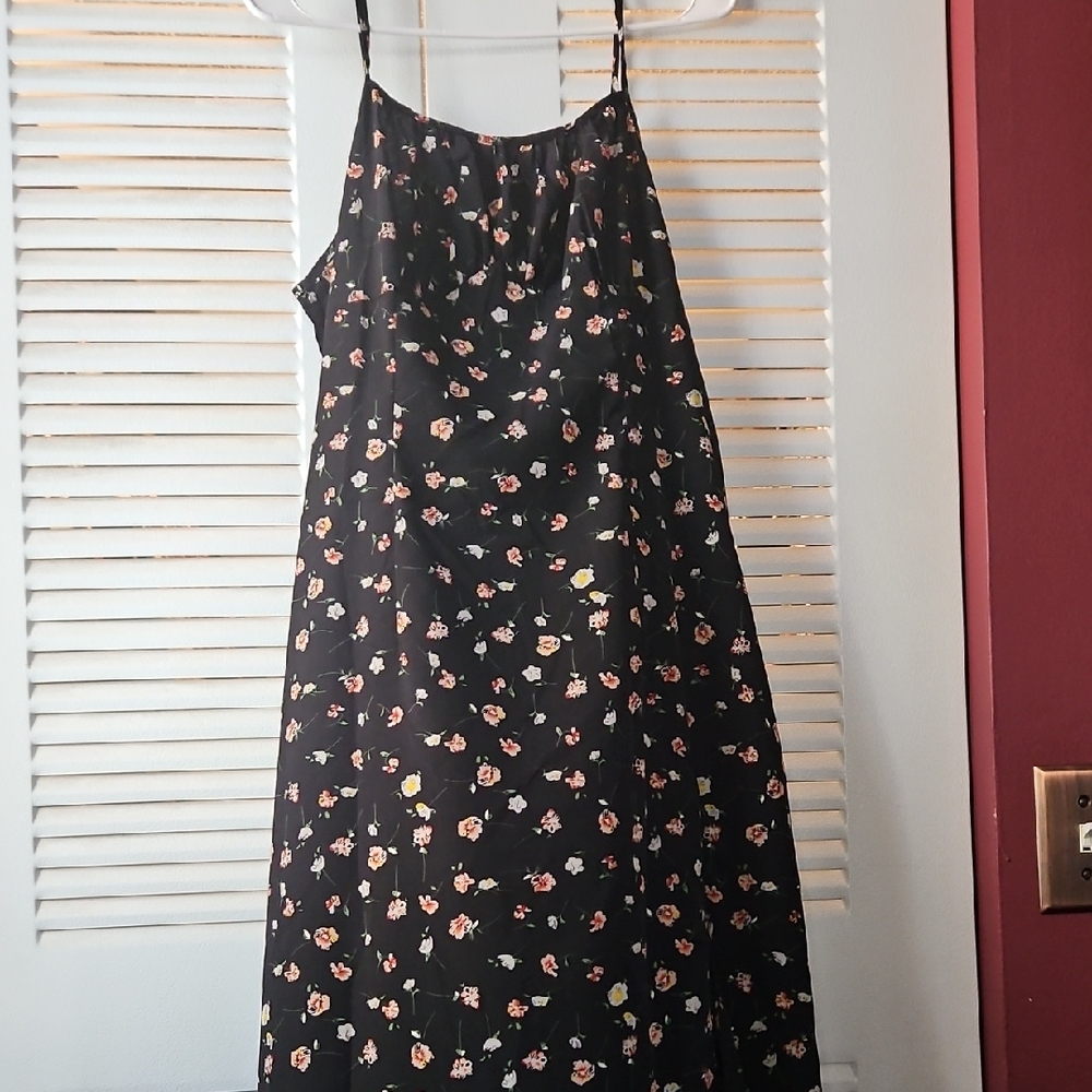 Floral Black Dress